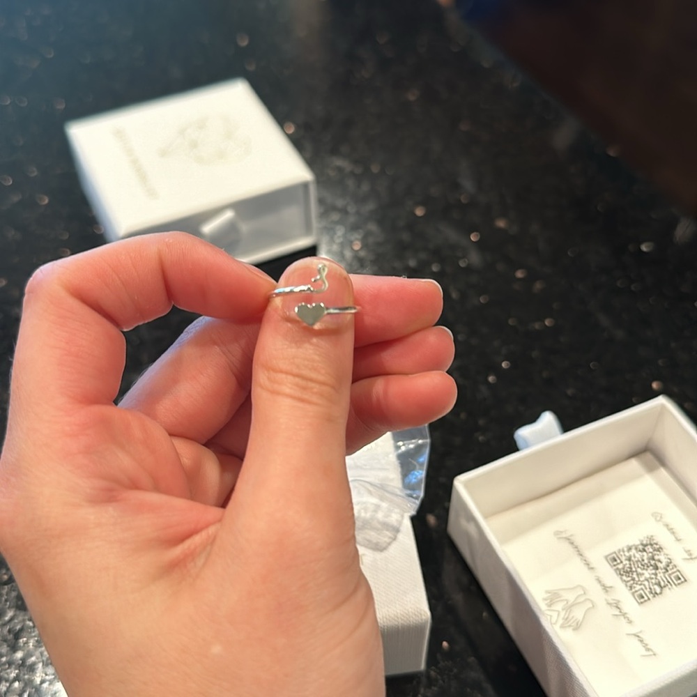 Caitlyn Minimalist S Initial Ring - image 1